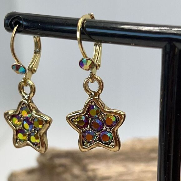 KIRKS FOLLY FREEDOM STAR DANGLE EARRINGS - Picture 6 of 8